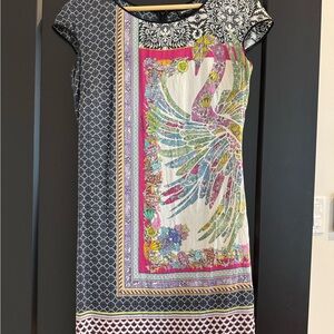 Just Cavalli Multi-Color Floral & Stripe Silk Blouse